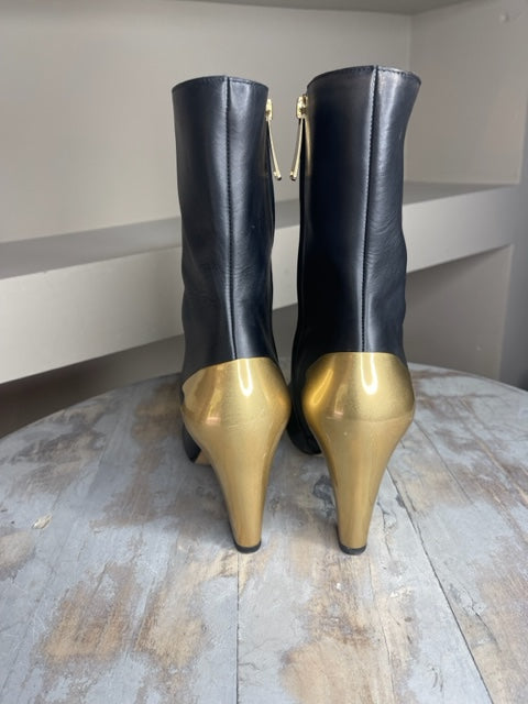 Bottega Veneta Gold Heel Boots 38.5