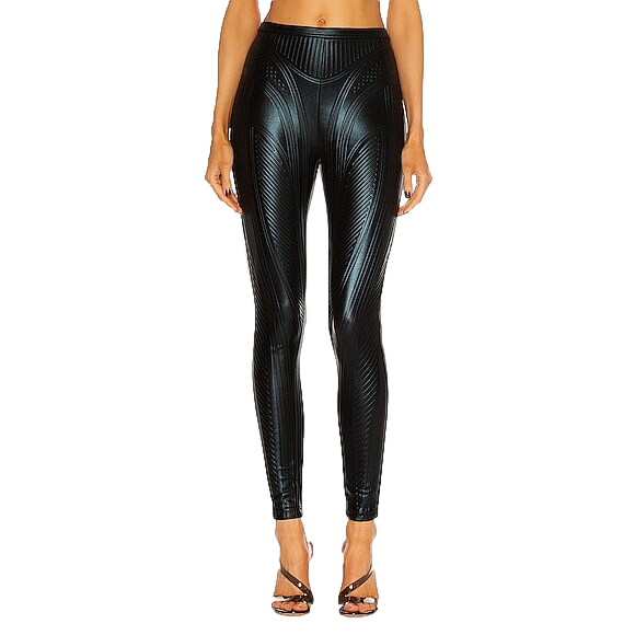 Mugler Embossed Stretch Leggings UK 12