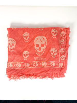 Alexander McQueen Scarf Coral/Ivory