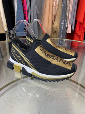 Dolce and Gabbana Runners Black Gold 37