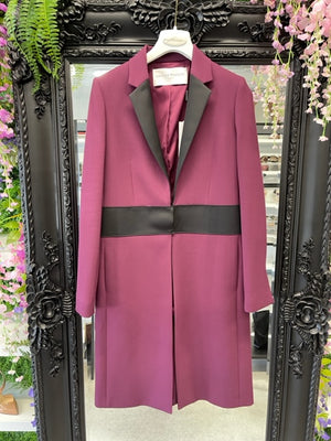 Brand New Amanda Wakeley Crombie Coat Amethyst 12