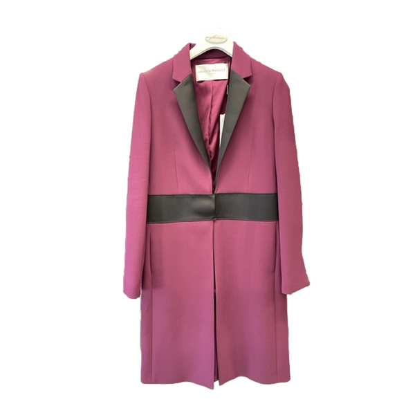 Brand New Amanda Wakeley Crombie Coat Amethyst 12