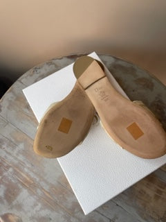 Brand New Christian Dior DWay Gold Mules 38.5