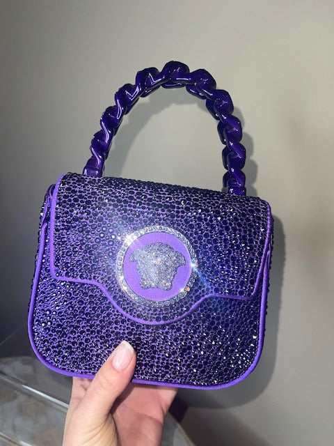 Brand New Versace LA Medusa Mini Crystal Bag