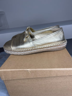Prada Gold Espadrilles 34.5