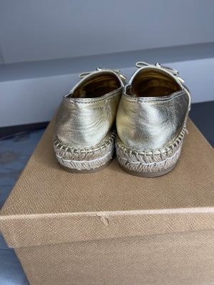 Prada Gold Espadrilles 34.5