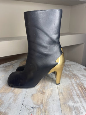 Bottega Veneta Gold Heel Boots 38.5