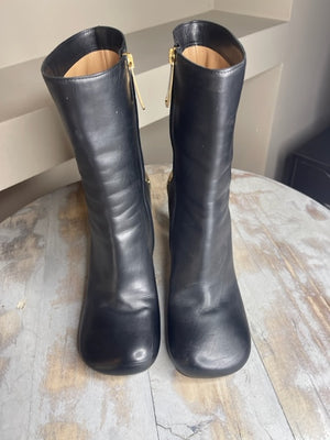Bottega Veneta Gold Heel Boots 38.5