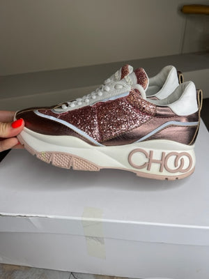 Jimmy Choo Miami F Glitter Sneakers 37.5