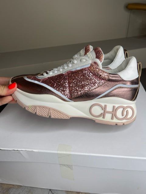 Jimmy Choo Miami F Glitter Sneakers 37.5