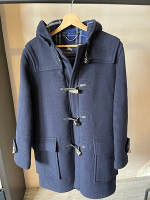 Burberry Wool Ladies Duffle Coat Navy 10-12 UK