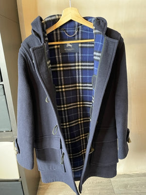 Burberry Wool Ladies Duffle Coat Navy 10-12 UK
