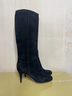 Brand New Sergio Rossi Black Suede Boots