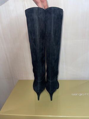 Brand New Sergio Rossi Black Suede Boots