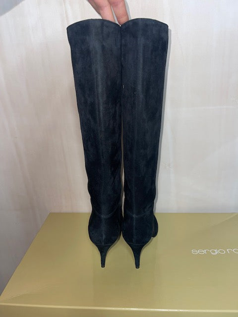 Brand New Sergio Rossi Black Suede Boots