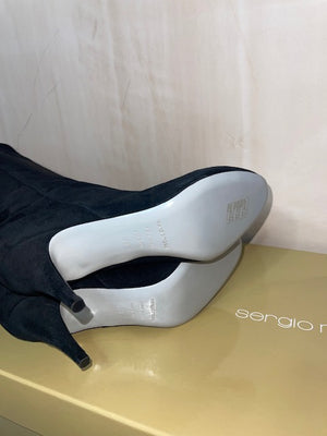 Brand New Sergio Rossi Black Suede Boots