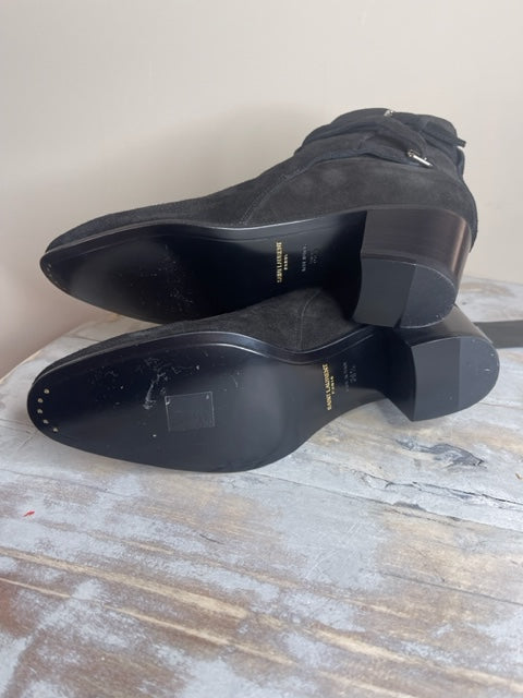 Brand New Saint Laurent Suede Ankle Boots 39.5