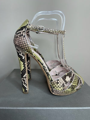 Alexander Mcqueen Python Platform Sandals 39