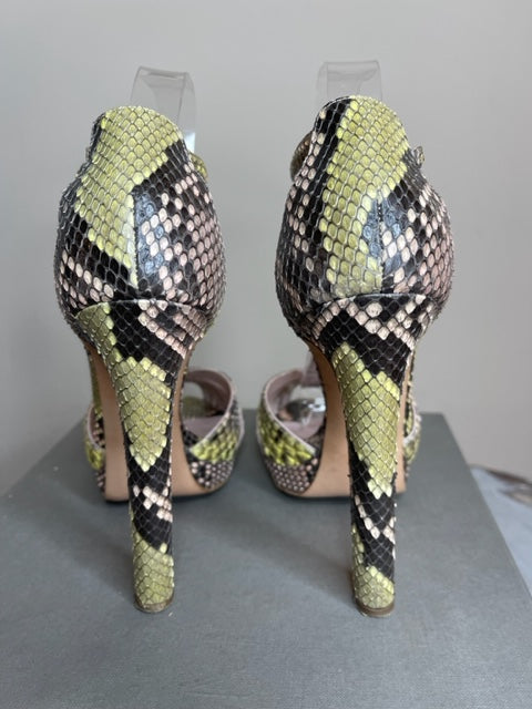 Alexander Mcqueen Python Platform Sandals 39