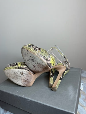Alexander Mcqueen Python Platform Sandals 39