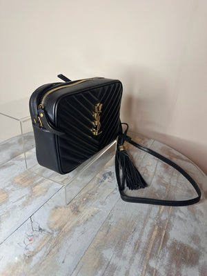 Brand New Saint Laurent Lou Camera Bag Black Gold Hardware