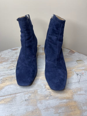 Hermes Collier De Chien Boots Navy 38.5