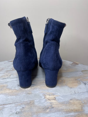 Hermes Collier De Chien Boots Navy 38.5
