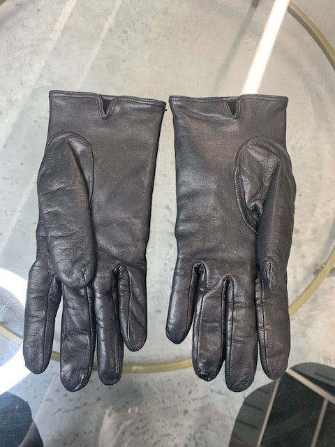 Mulberry Quilted  Black Leather Gloves