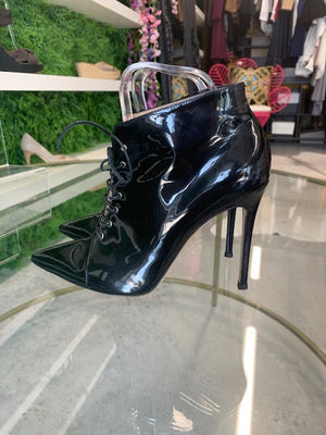 Gianvito Rossi Black Patent Booties 39