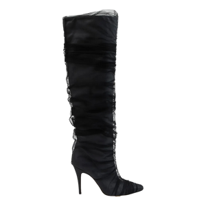 Jimmy Choo x Offwhite Pull-On Mesh Long Boots 42