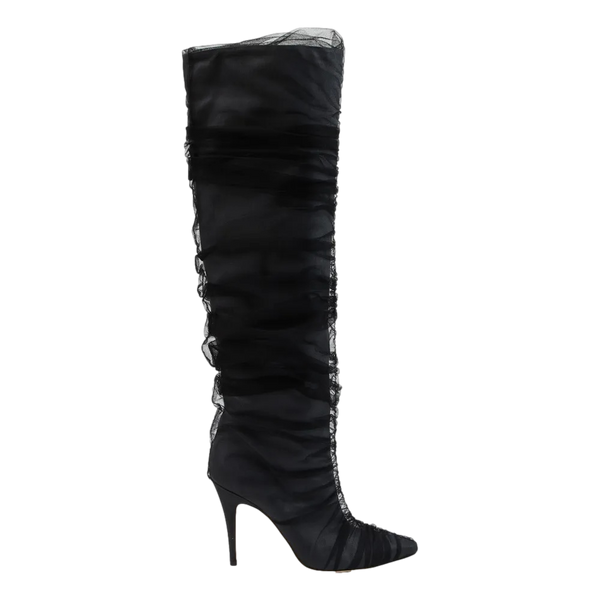 Jimmy Choo x Offwhite Pull-On Mesh Long Boots 42