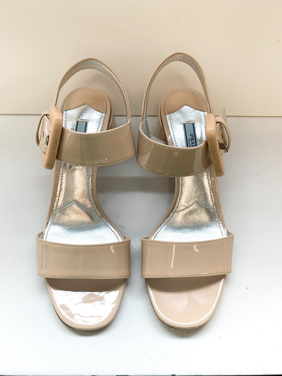 Prada Nude Sandals 39