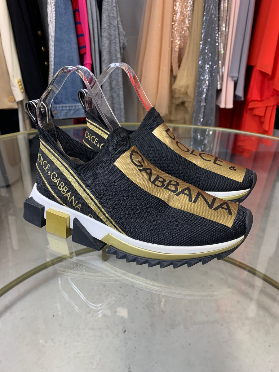 Dolce and Gabbana Runners Black Gold 37