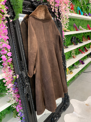 Brand New Nicole Farhi Sheepskin Long Coat UK 16