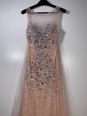 Jora Collections Pink Crystal Dress Size 4-6 UK